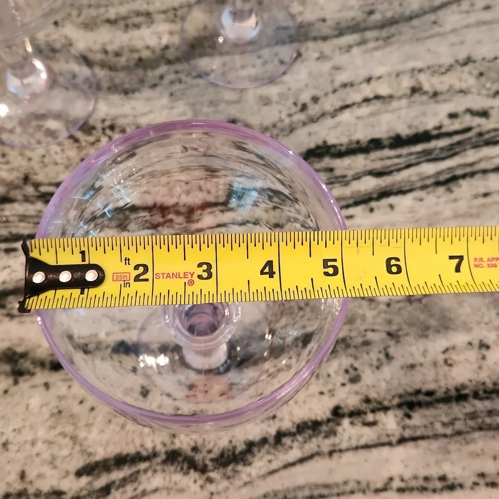 Margarita Glasses, Outdoor Clear Plastic, Lot of 4 - Picture 5 of 9